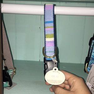 Pastel colors, beautiful fabric dog collar!
